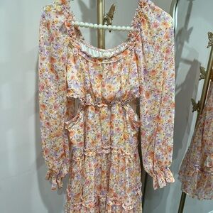 Jessica Simpson Orange and Pink Dress